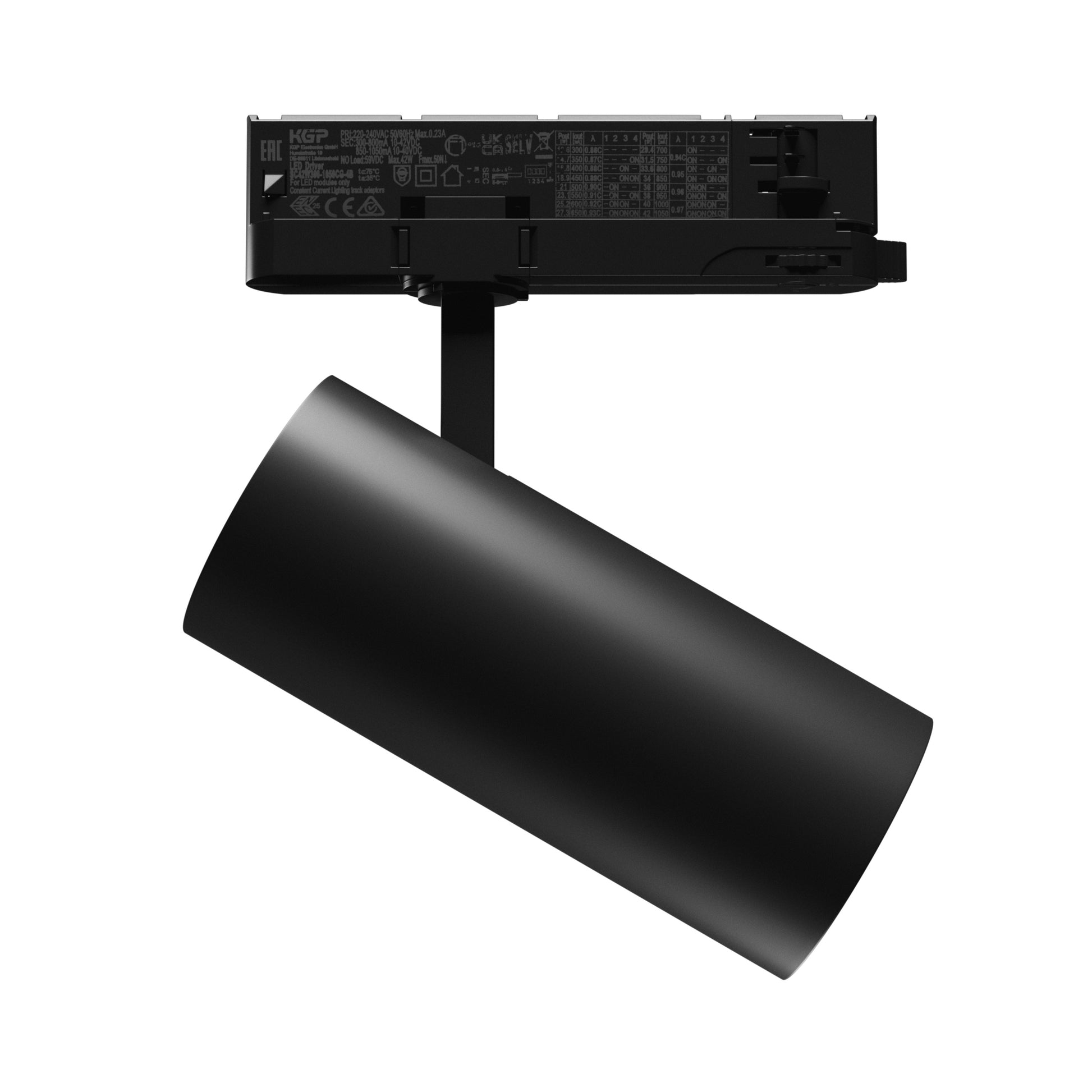 LED 3-Phasen Stromschienenstrahler ANDROMEDA 15-27W 3000lm Schwarz 36°/60° 230V IP20 Warmweiss 3000K