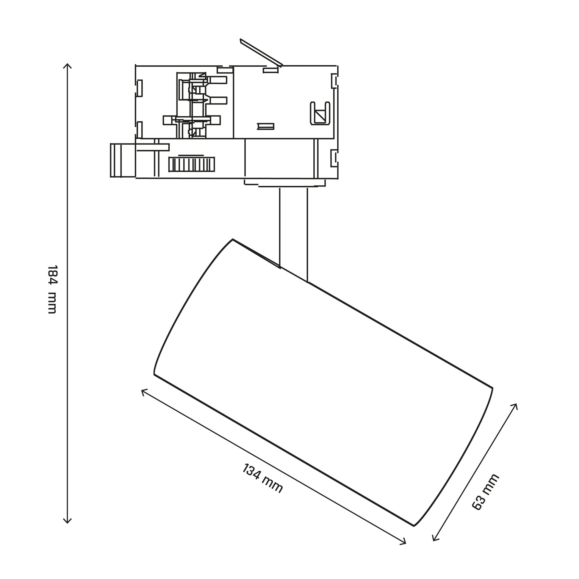 LED 3-Phasen Stromschienenstrahler ANDROMEDA PRIME 16W 1750 lm weiss 25° IP20 2700-6000K CCT