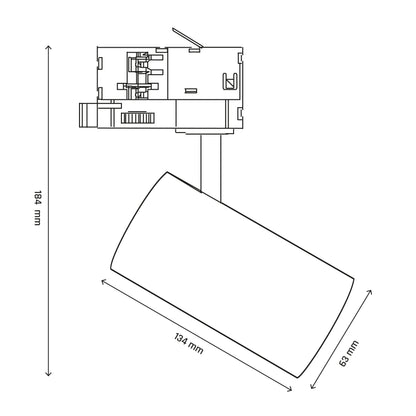 LED 3-Phasen Stromschienenstrahler ANDROMEDA PRIME 16W 1750 lm weiss 25° IP20 2700-6000K CCT