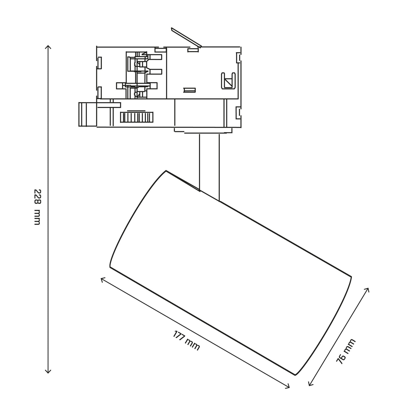 LED 3-Phasen Stromschienenstrahler ANDROMEDA PRIME 24W 2700lm schwarz 25° IP20 2700-6000K CCT