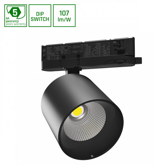 LED 3-Phasen Stromschienenstrahler ARTEMIDA MAXI 12-42W 1300-3800lm schwarz 36°/60° Neutralweiss 4000K