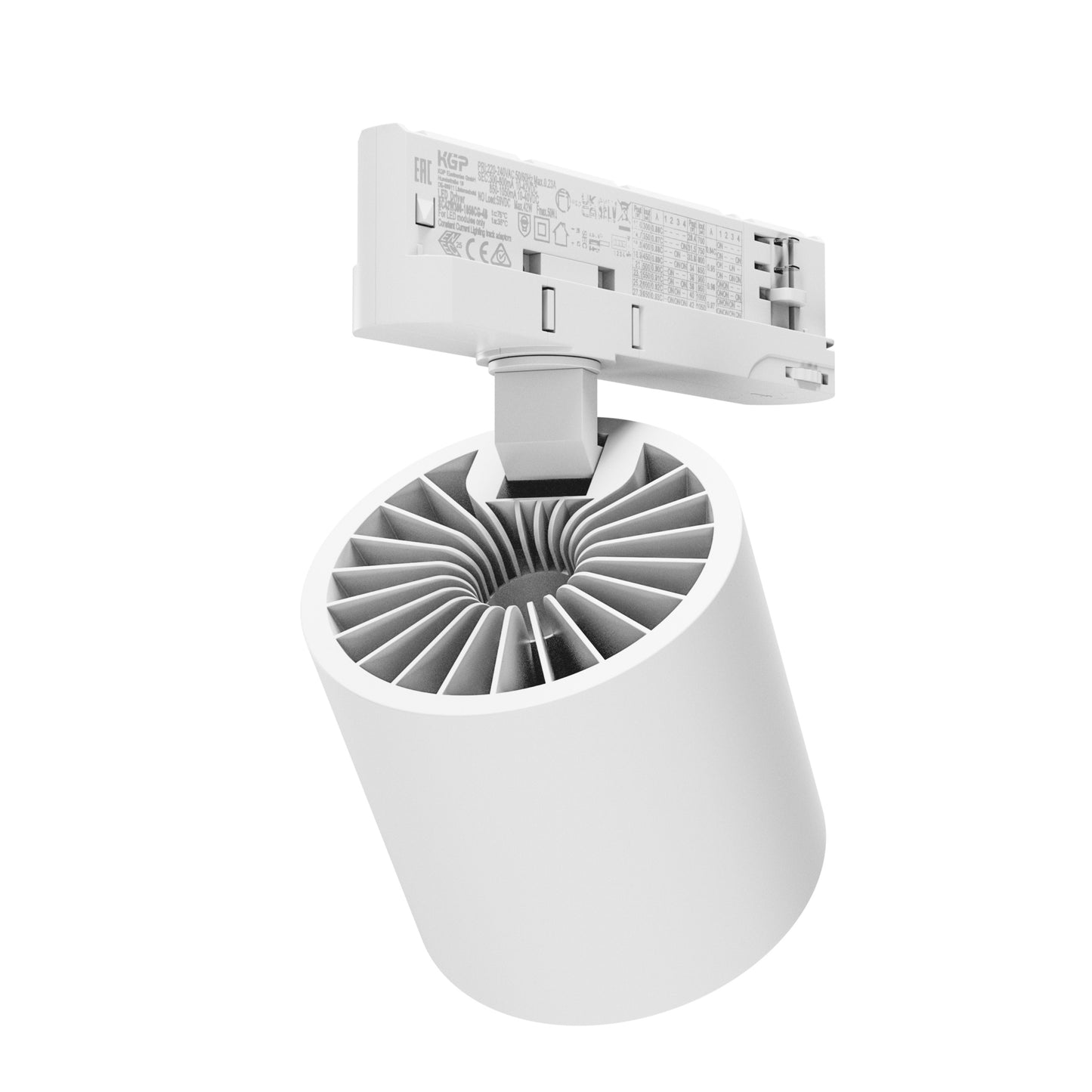 LED 3-Phasen Stromschienenstrahler ARTEMIDA MAXI 12-42W 1300-3800lm weiss 36°/60° Neutralweiss 4000K