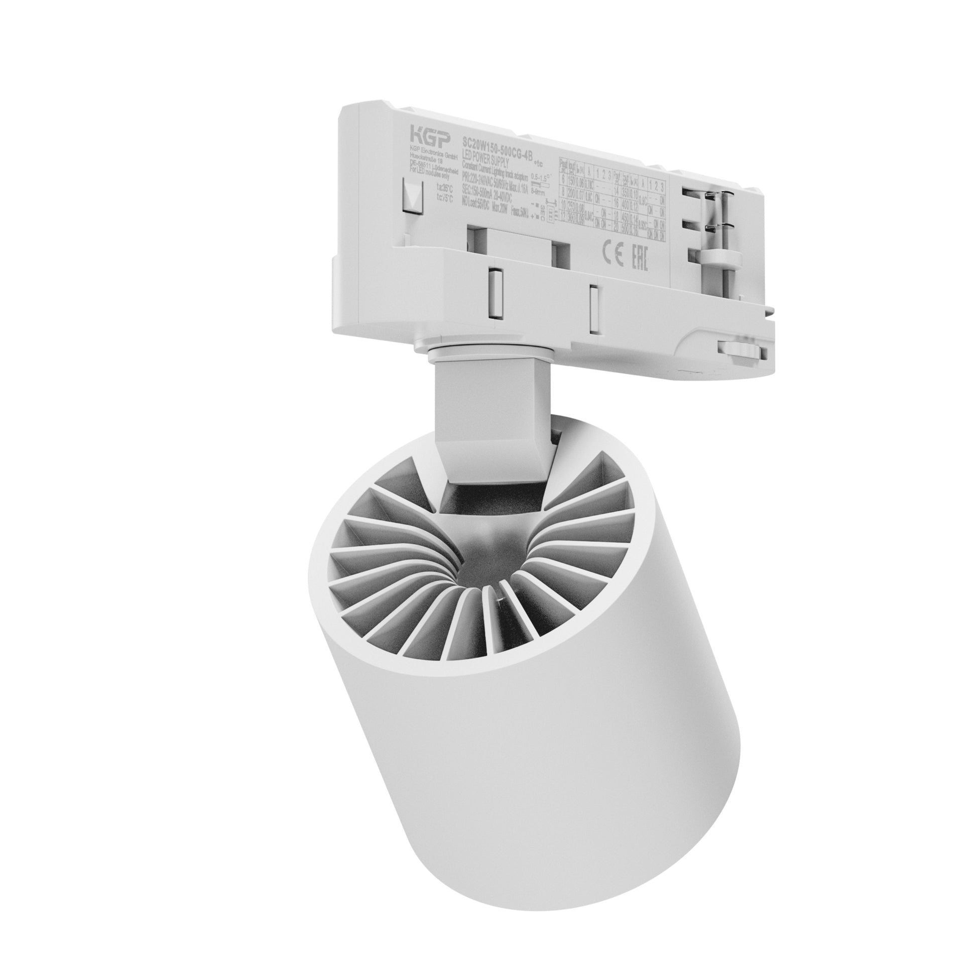 LED 3-Phasen Stromschienenstrahler ARTEMIDA MINI 6,5-20W 2300lm weiss 36°/60° 230V IP20 Warmweiss 3000K