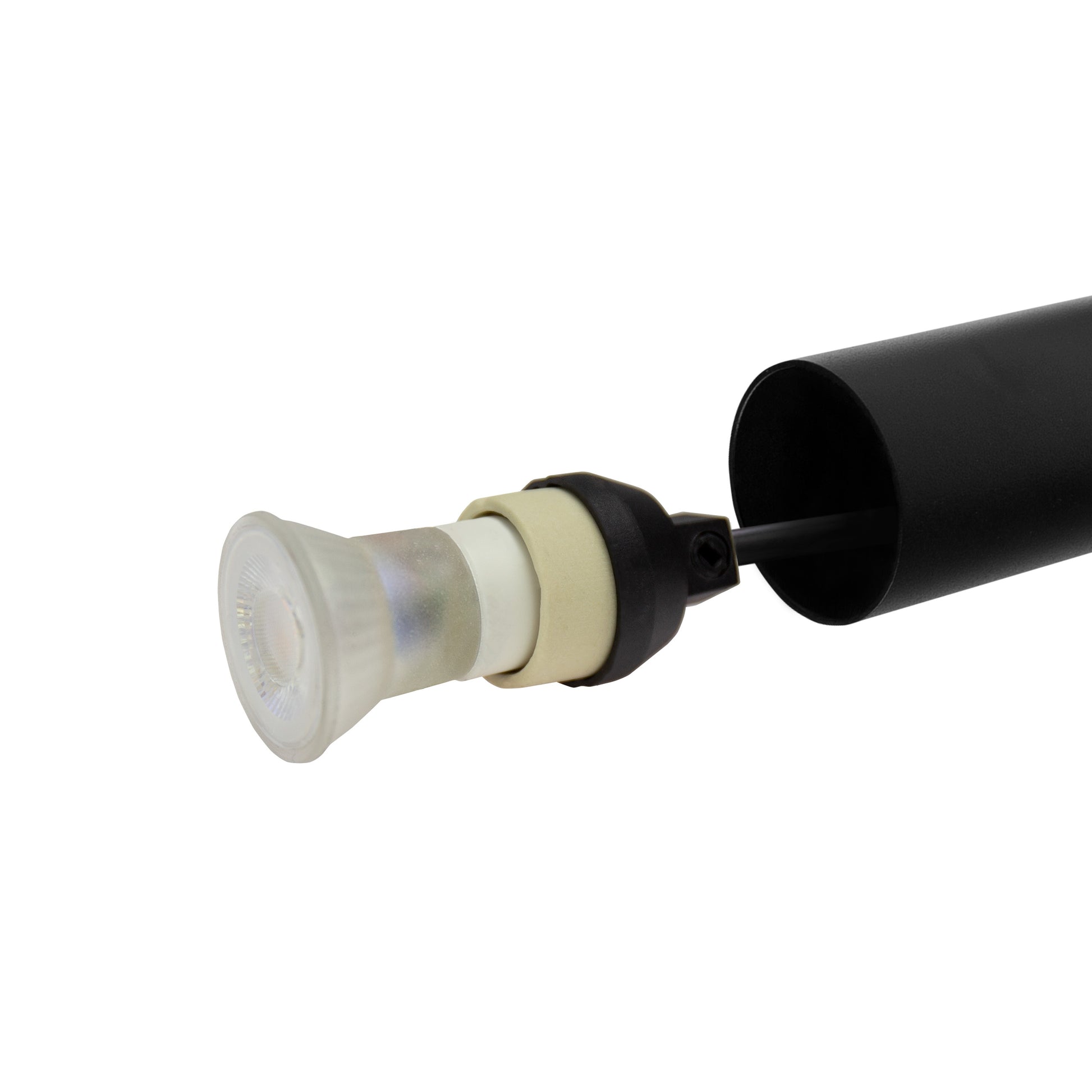Spectrum LED 3-Phasen Stromschienenstrahler Chloe GU10 MR11 Spot Pendelleuchte IP20 max. 25W schwarz kürzbar verstellbar