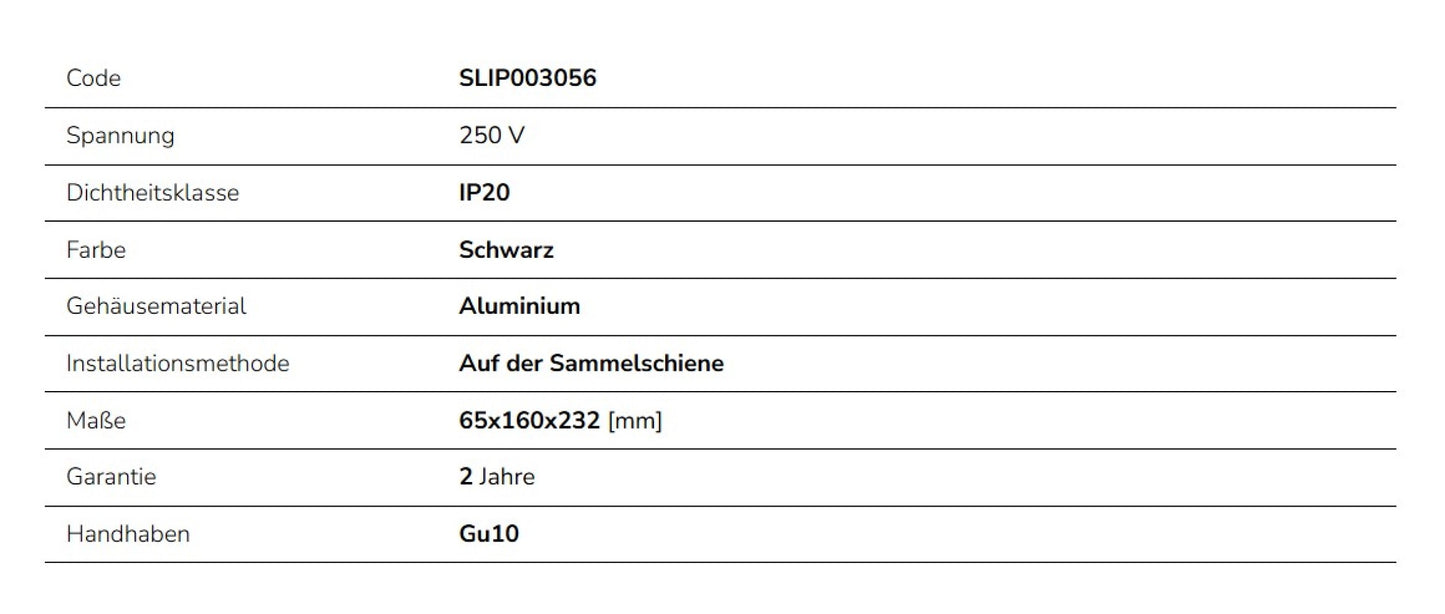 LED 3-Phasen Stromschienenstrahler MADARA LIBRA GU10 IP20 max. 10W schwarz