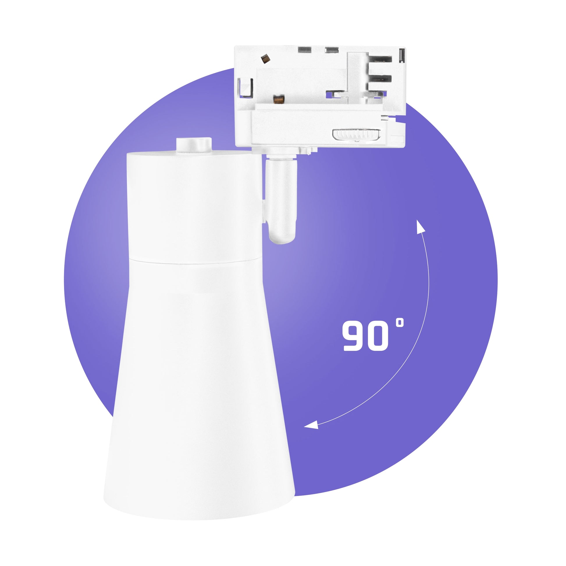 Spectrum LED 3-Phasen Stromschienenstrahler MADARA SCANDI GU10 Spot 230V IP20 max. 10W weiss verstellbar