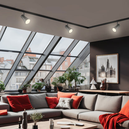 Spectrum LED 3-Phasen Stromschienenstrahler MADARA SCANDI GU10 Spot 230V IP20 max.10W schwarz verstellbar