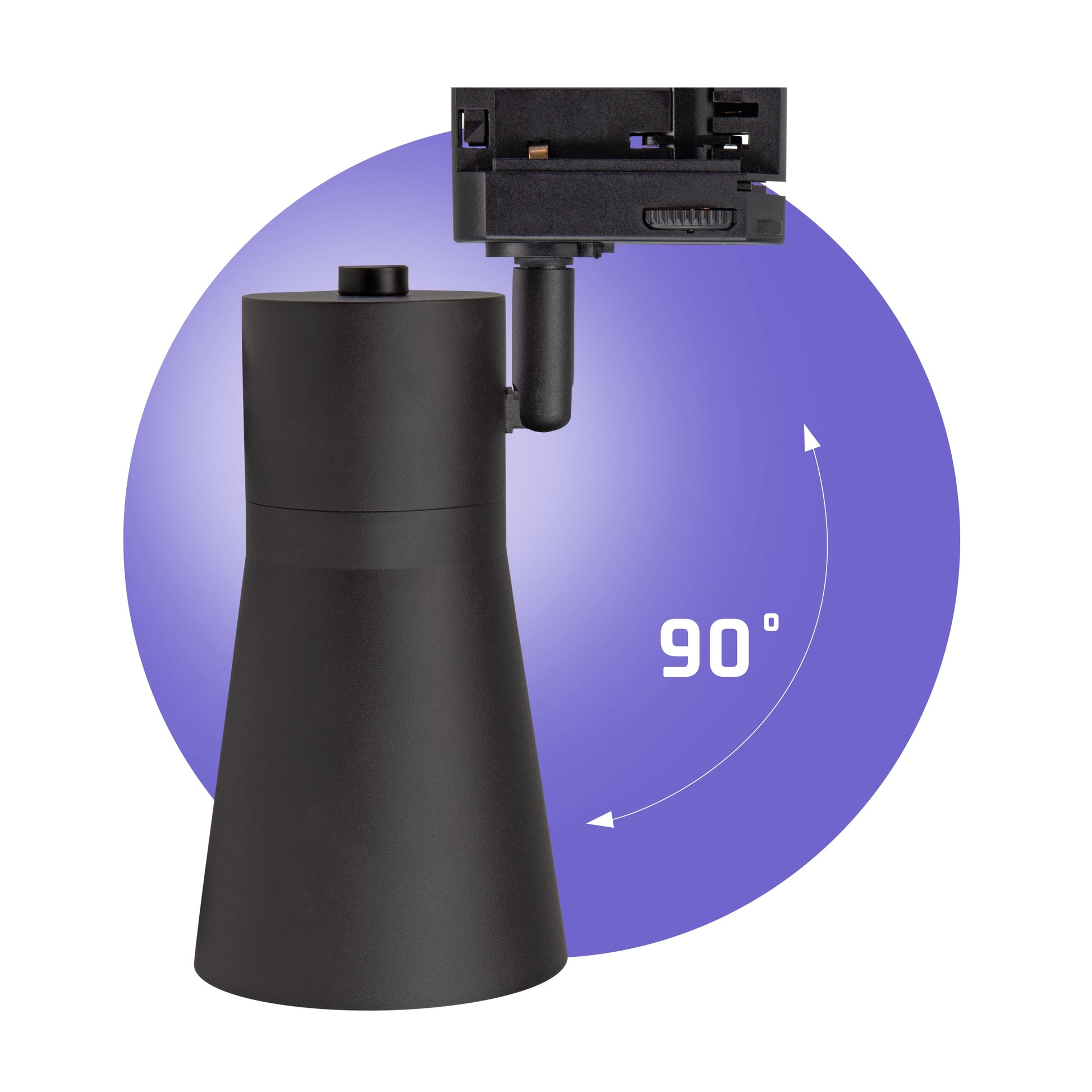 Spectrum LED 3-Phasen Stromschienenstrahler MADARA SCANDI GU10 Spot 230V IP20 max.10W schwarz verstellbar