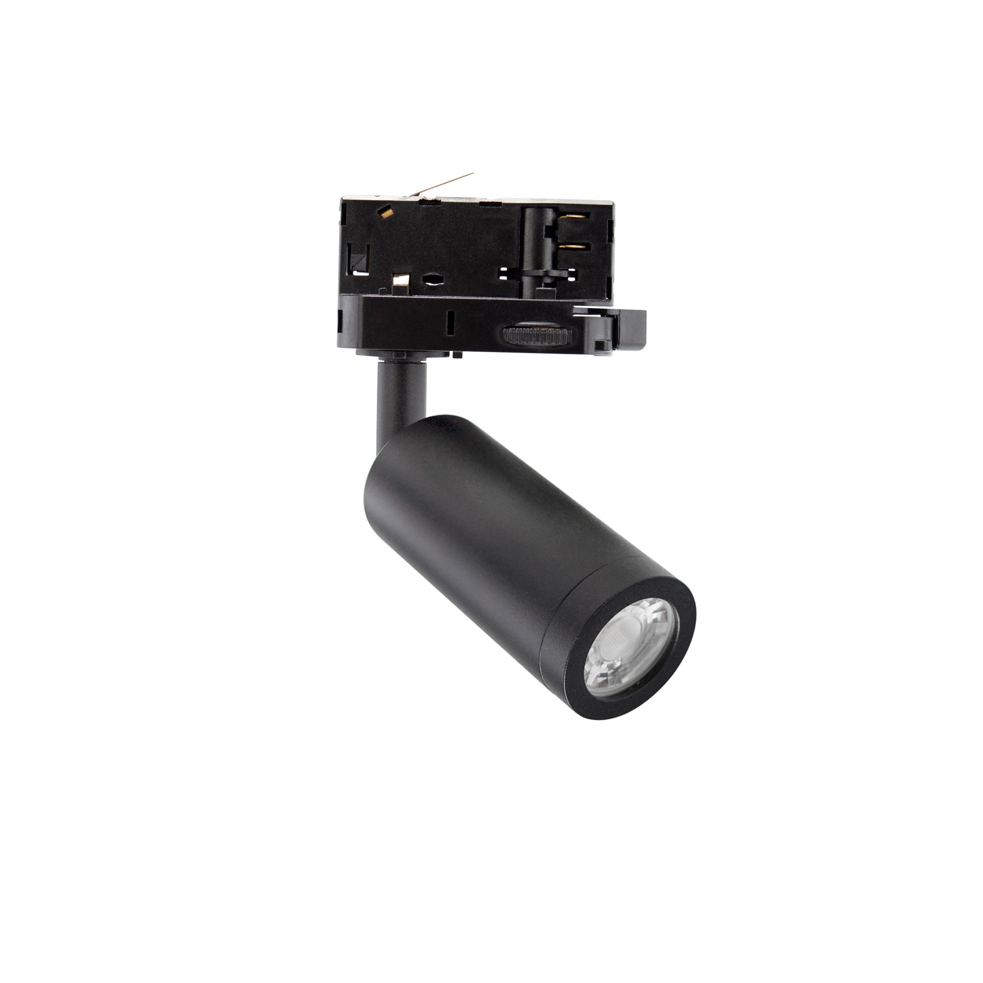 LED 3-Phasen Stromschienenstrahler MADARA SLIM GU10 MR11 schwenkbar IP20 schwarz max. 4W rund