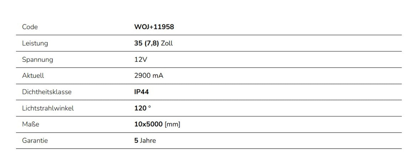 Spectrum LED Streifen 35W Strip 5m 120° Silikon IP44 12V RGB DIMMBAR