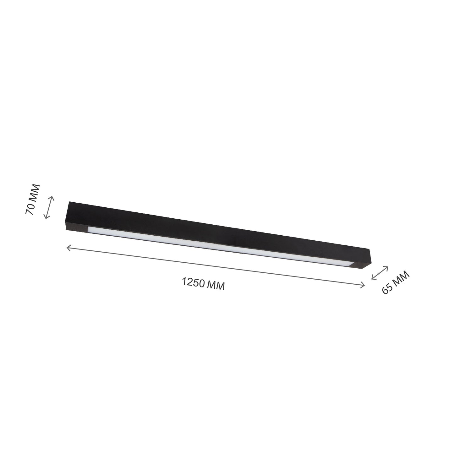 LED ALLDAY Deckenleuchte 125cm IP20 schwarz für 1 x T8 LED Roehre G13 120 cm