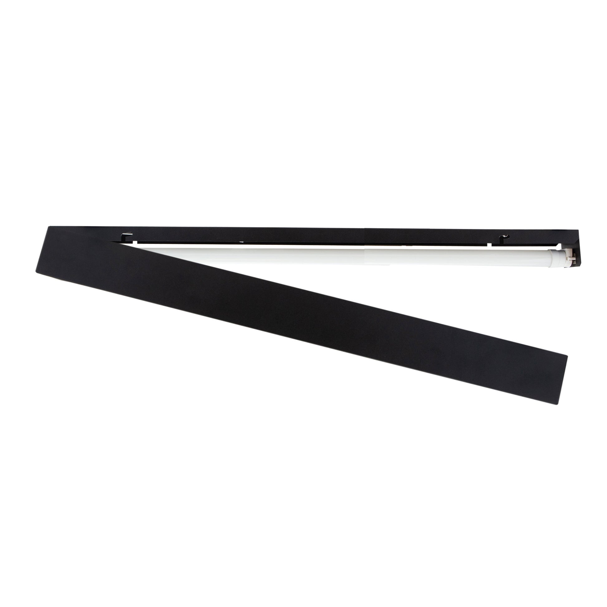 LED ALLDAY Deckenleuchte 125cm IP20 schwarz für 1x T8 LED Röhre G13 120cm mit Bewegungssensor - Sonderanfertigung