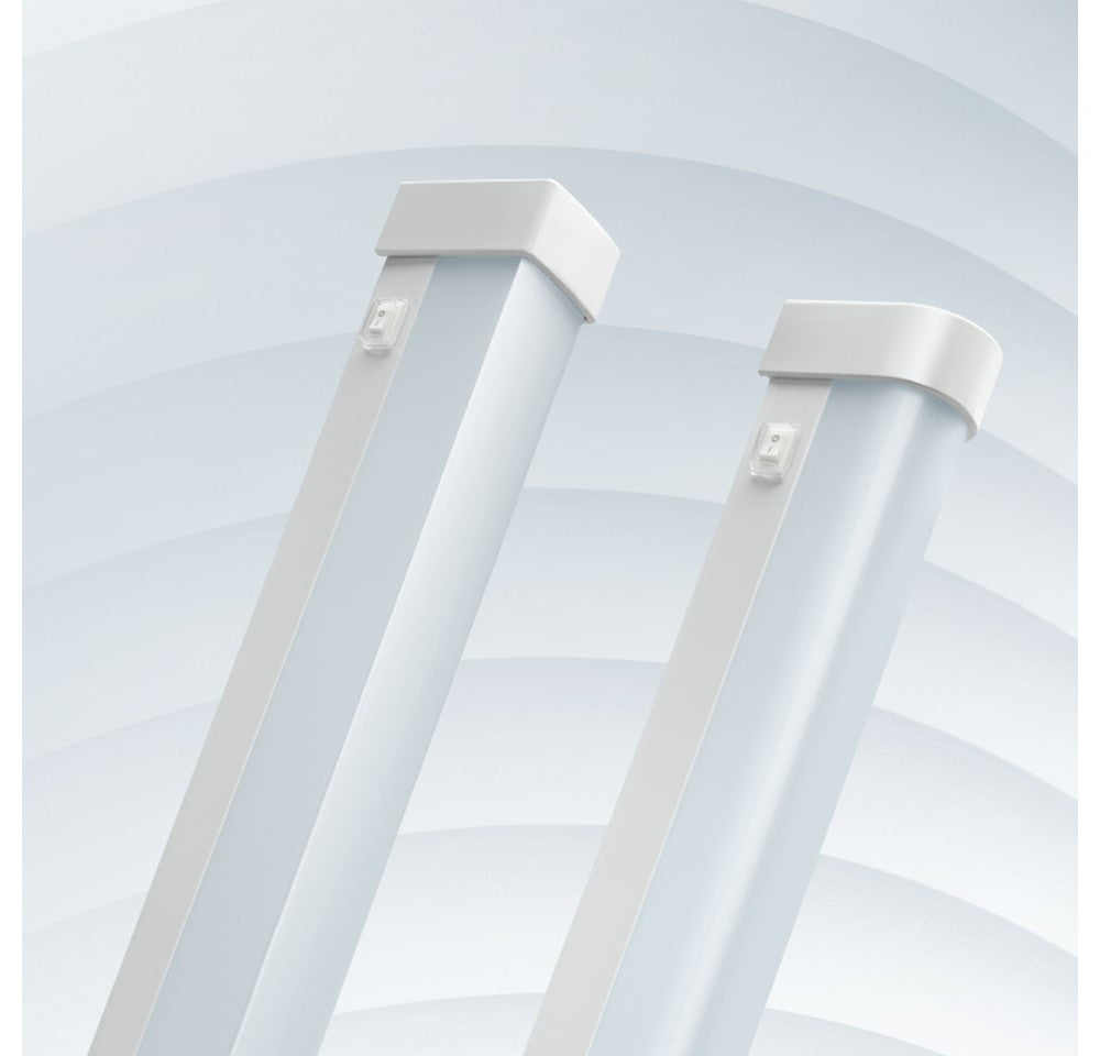 LED AQUATICA Badezimmerleuchte 15W eckig 1800lm weiss IP44 mit Schlater Warm 3000K