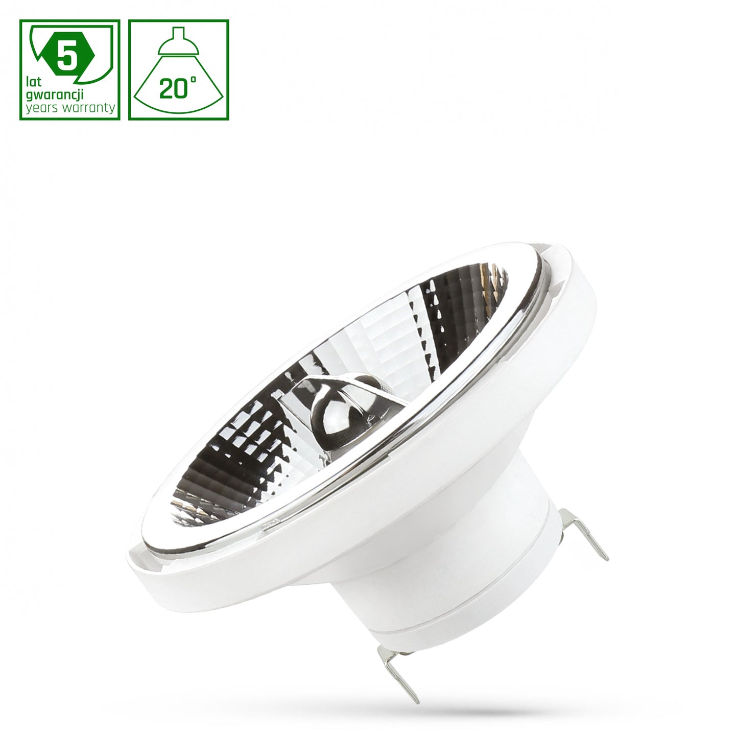 LED AR111 G53 11W 20° Reflektor 780lm weiss 12V Warmweiss 3000K