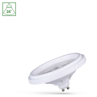 LED Aufbauleuchte Chloe AR111 weiss Badezimmerleuchte IP44 GU10 rund 5,5W 550lm 24° 230V Warmweiss 2700K