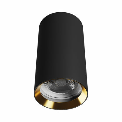 LED Aufbauleuchte CHLOE VARIOSA GU10 IP20 Innenleuchte rund Schwarz &amp; Gold max. 10W