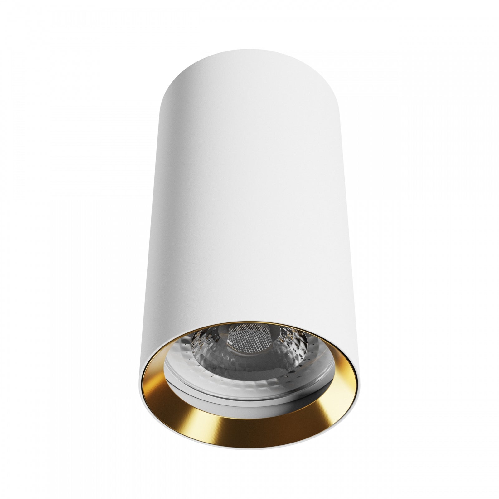 LED Aufbauleuchte SQUALLA VARIOSA GU10 IP20 Innenleuchte rund Weiss &amp; Gold max. 10W