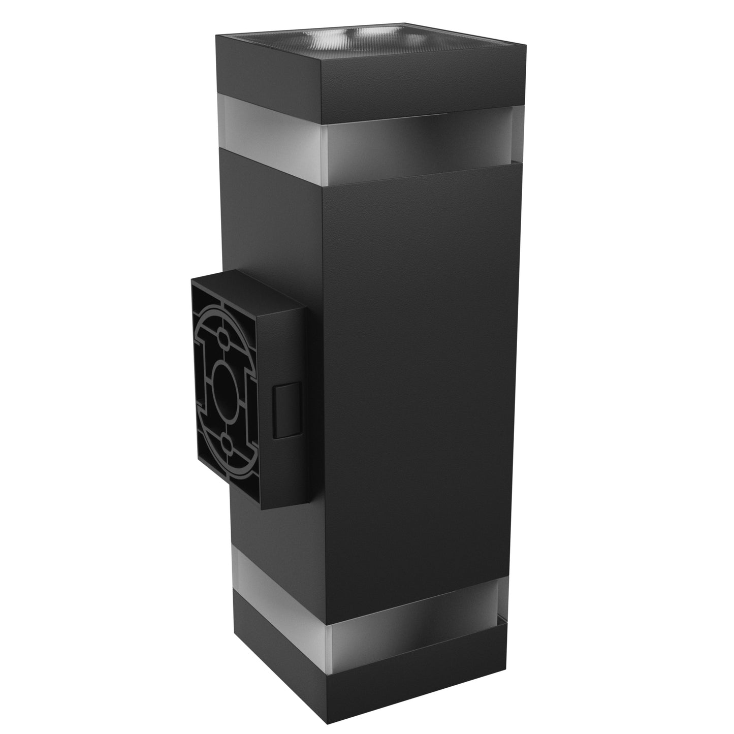 LED Aussenleuchte TORRE RING 18W 2000lm IP54 Wandleuchte eckig schwarz CCT 3000-6000K