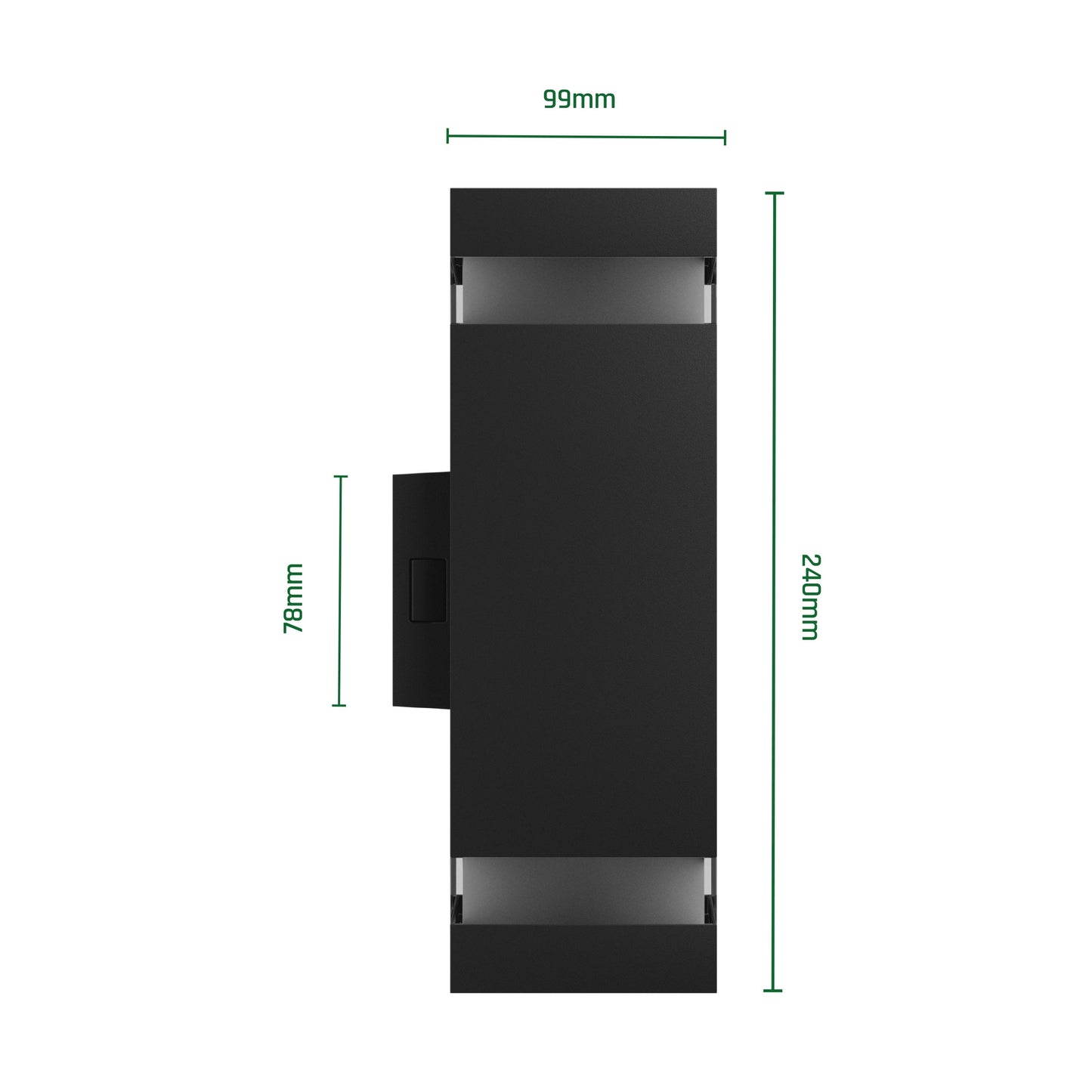LED Aussenleuchte TORRE RING 18W 2000lm IP54 Wandleuchte eckig schwarz CCT 3000-6000K