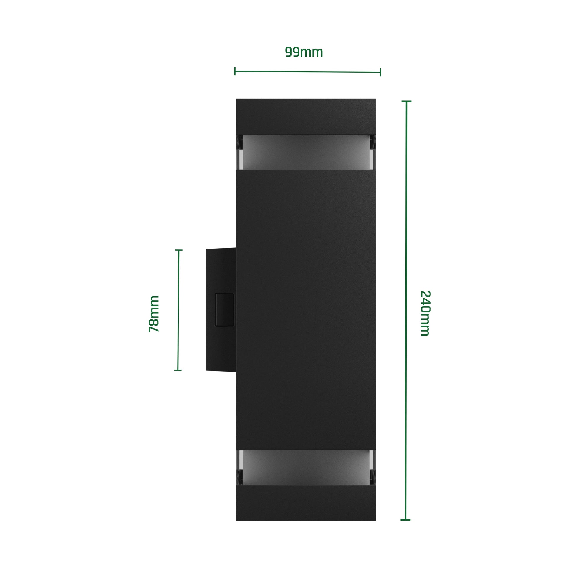 LED Aussenleuchte TORRE RING 18W 2000lm IP54 Wandleuchte eckig schwarz CCT 3000-6000K