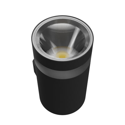 LED Aussenleuchte TORRE RING 9W 1000lm 30° IP54 Wandleuchte rund schwarz CCT 3000-6000K