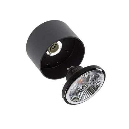 LED Chloe AR111 GU10 Aufbauleuchte schwarz Deckenleuchte IP20  max. 50W rund