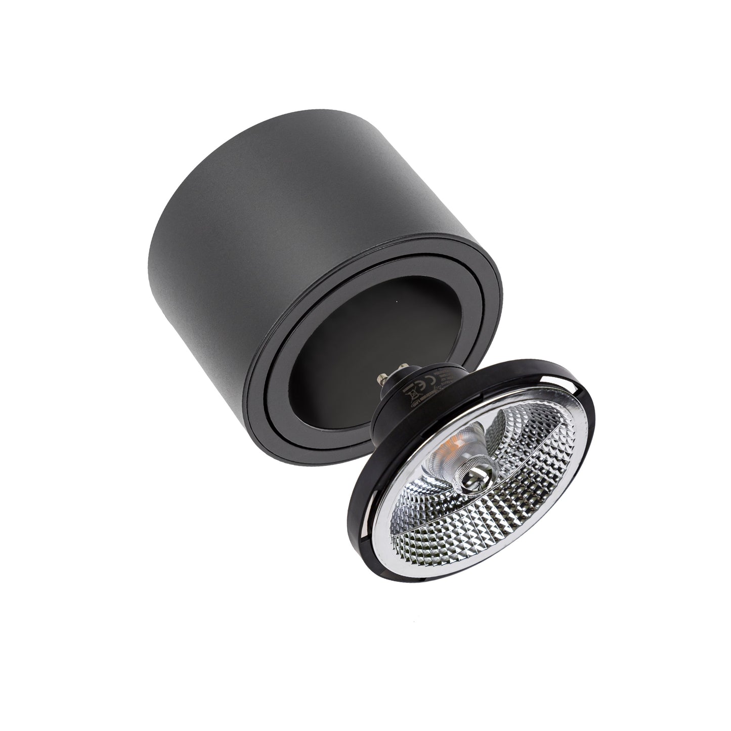 LED Chloe AR111 GU10 Aufbauleuchte schwenkbar schwarz Deckenleuchte IP20 max. 35W