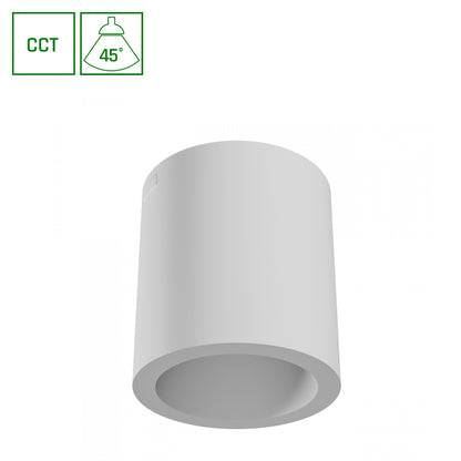 LED Chloe Complete Surface 7W Deckenleuchte 45° 560lm Weiß rund IP20 Aufbau UGR&gt;19 CCT 2700 – 6000K
