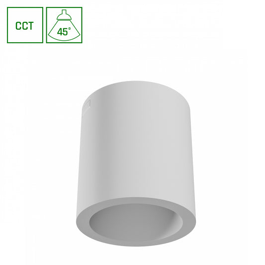 LED Chloe Complete Surface 7W Deckenleuchte 45° 560lm Weiß rund IP20 Aufbau UGR&gt;19 CCT 2700 – 6000K