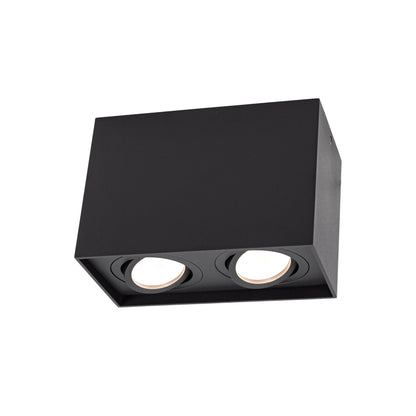 LED Chloe Duo GU10 schwenkbar schwarz Deckenleuchte IP20 max.35W eckig