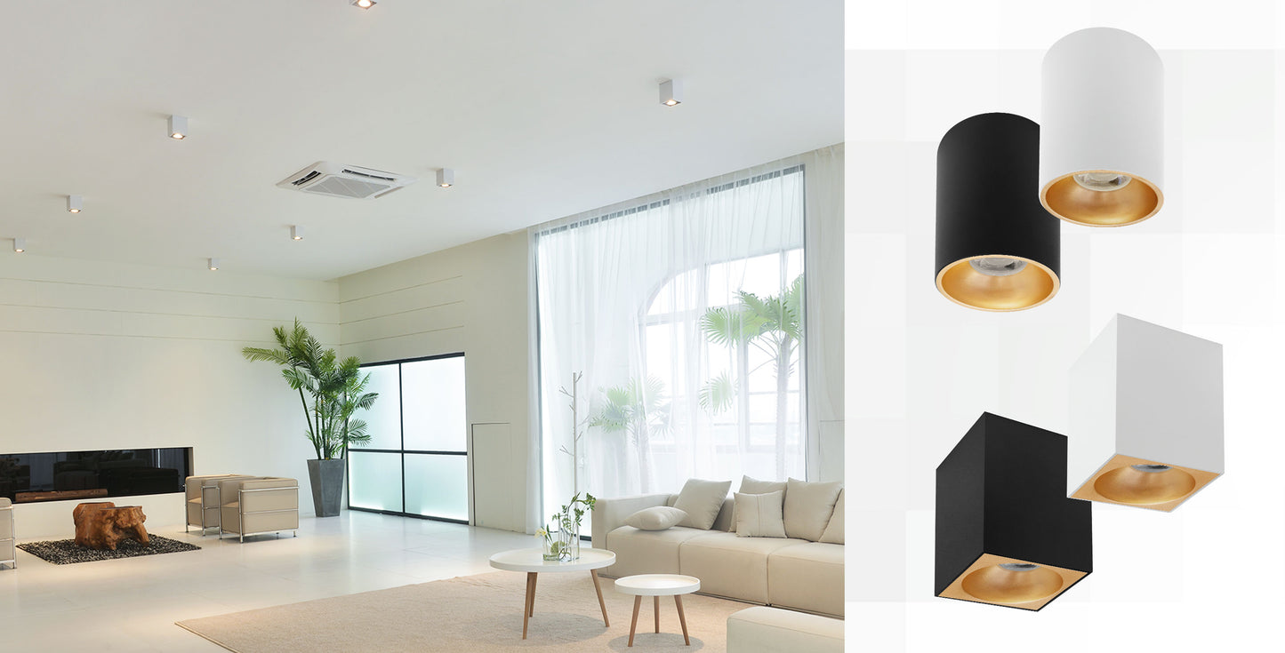 LED Chloe Elemento GU10 weiss Deckenleuchte max. 250V IP20 max. 50W eckig