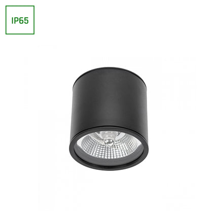 LED Chloe GU10 AR111 Aufbauleuchte schwarz Deckenleuchte IP65 max. 12W rund