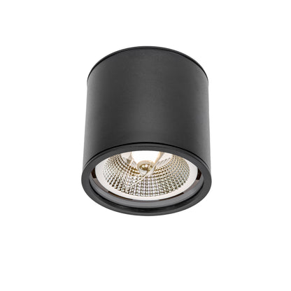 LED Chloe GU10 AR111 Aufbauleuchte schwarz Deckenleuchte IP65 max. 12W rund