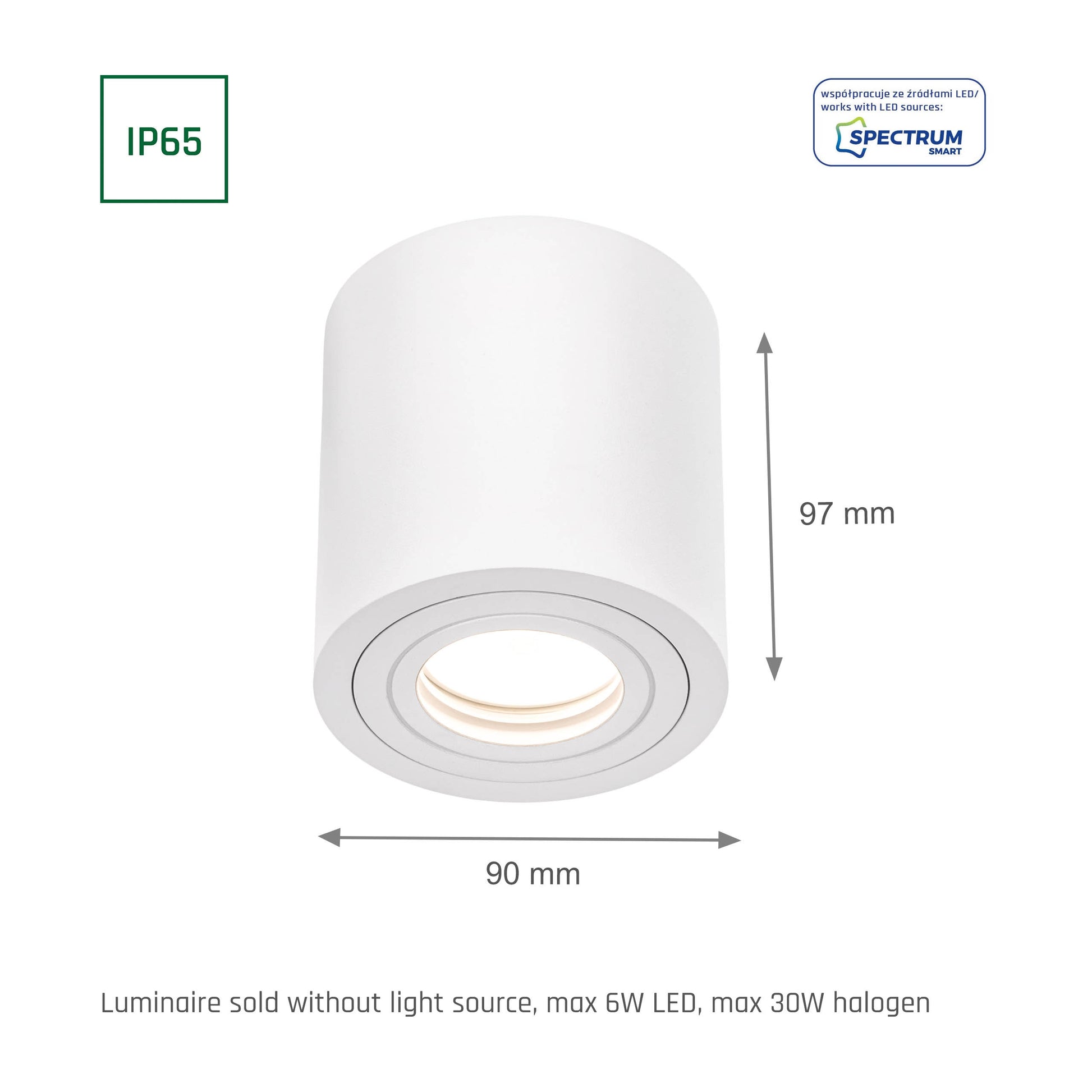 LED Chloe GU10 Außenleuchte weiss Deckenleuchte IP65 matt max. 30W rund