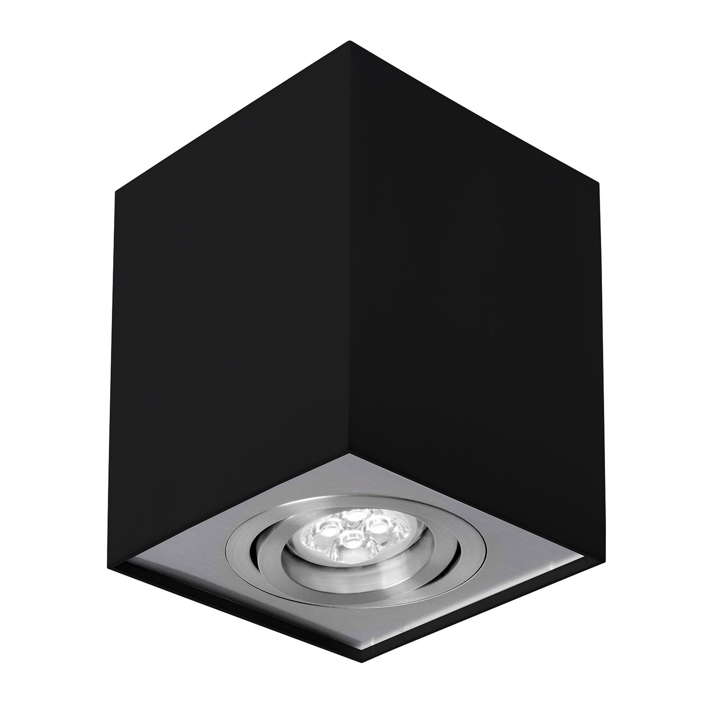 Spectrum LED Chloe GU10 schwenkbar schwarz Deckenleuchte IP20 downlight max.10W eckig