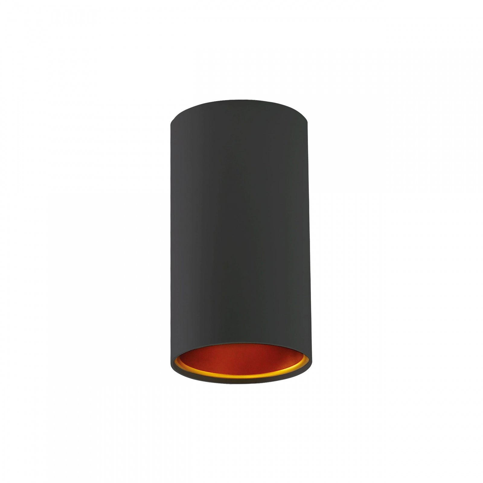 LED Chloe TUBA GU10 Aufbauleuchte schwarz &amp; Gold Deckenleuchte IP20 max. 10W rund