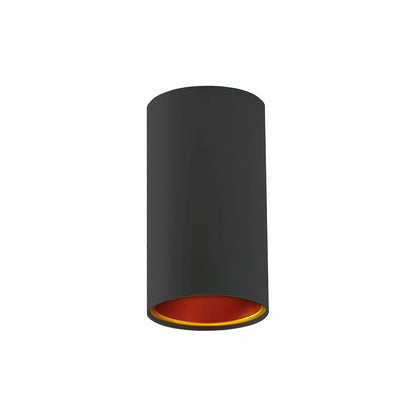 LED Chloe TUBA GU10 Aufbauleuchte schwarz &amp; Gold Deckenleuchte IP20 max. 10W rund