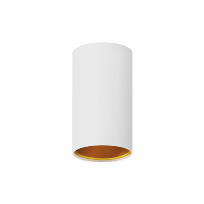 LED Chloe TUBA GU10 Aufbauleuchte weiss &amp; Gold Deckenleuchte IP20 max. 10W rund