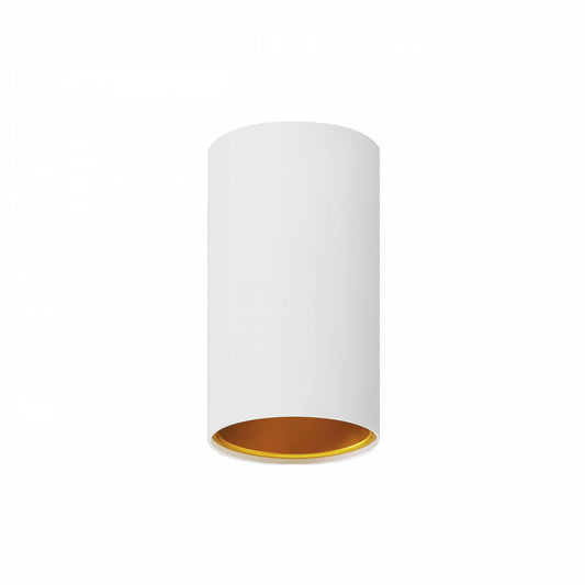 LED Chloe TUBA GU10 Aufbauleuchte weiss & Gold Deckenleuchte IP20 max. 10W rund