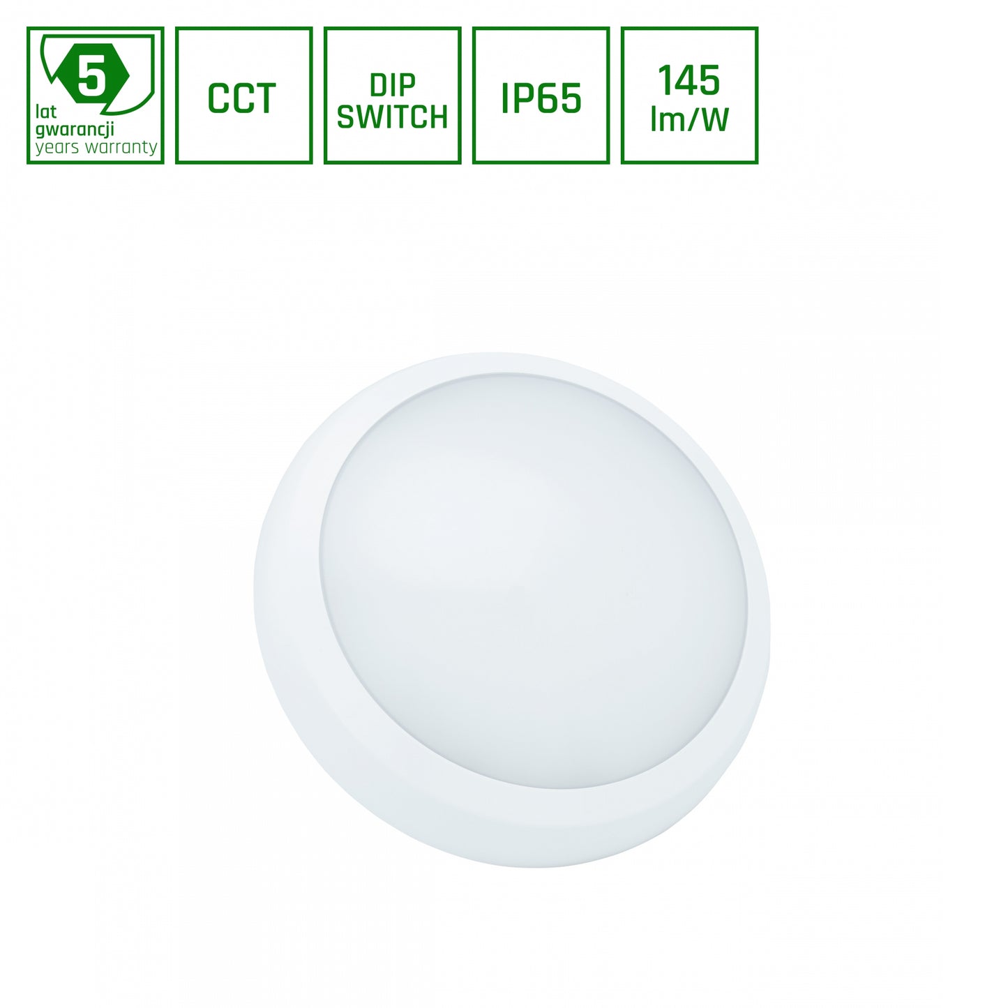 LED Deckenleuchte NYMPHEA CITY PRO 2 weiss 18W/24W Wandleuchte 3500lm aussen IK08 rund CCT 3000-6000K