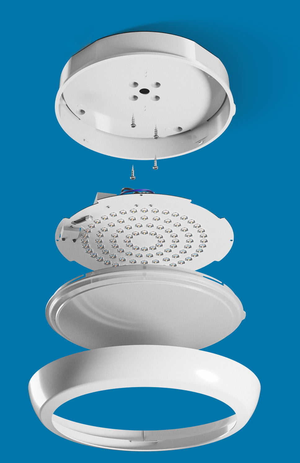 LED Deckenleuchte NYMPHEA CITY PRO 2 weiss 24W/30W Sensor &amp; Fernbedienung 3500lm aussen IK08 rund CCT 3000-6000K