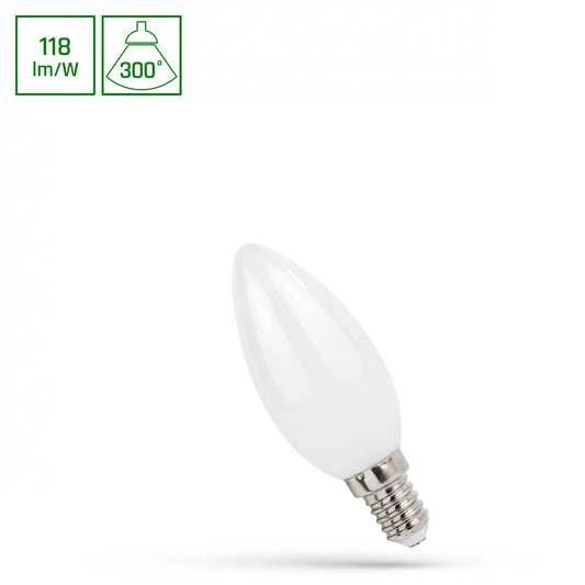 LED E14 C35 Filament matt 5,5W Kerzenform 300° 650lm 230V Neutralweiss 4000K