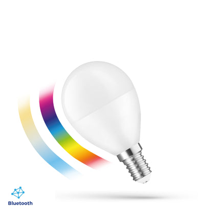 LED E14 G45 EASY SMART APP 4,9W = 42W bunt 520lm BLUETOOTH 2700K-6000K DIMMBAR