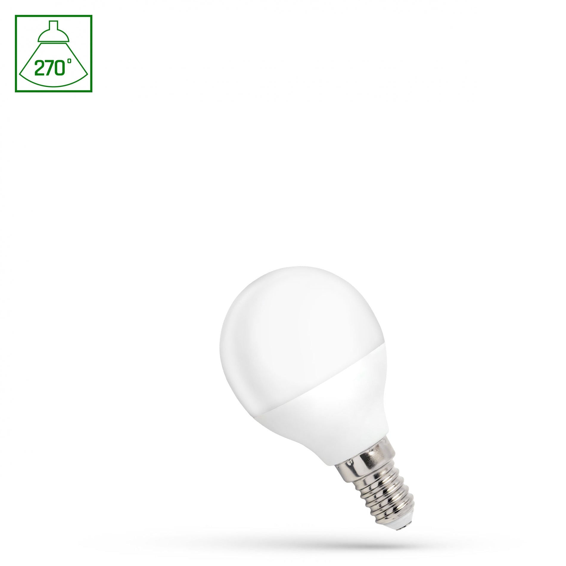 LED E14 G45 matt 1W Tropfenform 270° 90lm 230V Kaltweiss 6000K