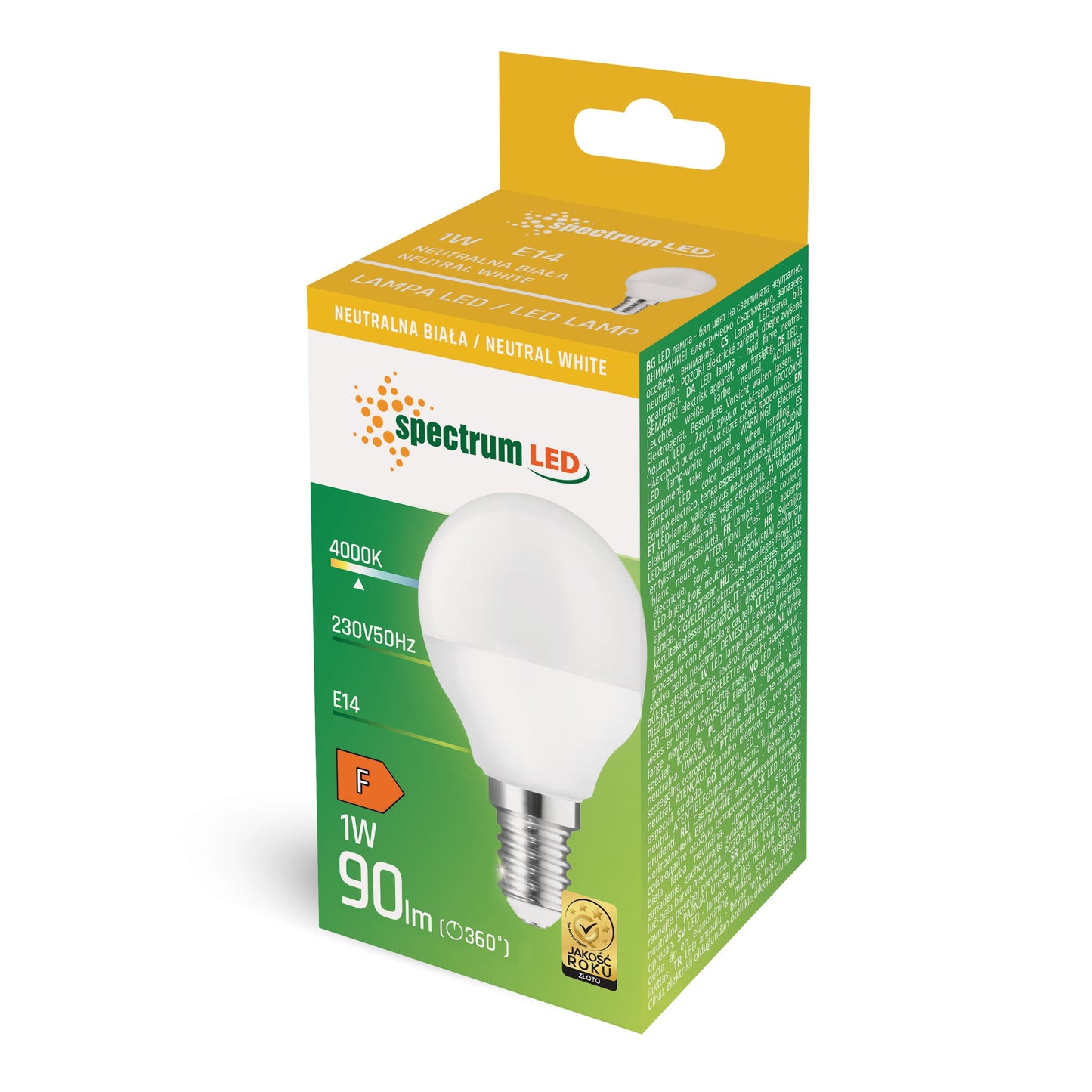 LED E14 G45 Tropfenform 1W = 10W 270° Birne 90lm 230V Neutralweiss 4000K