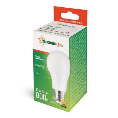 LED E27 A60 10W = 59W Birne 270° 800lm 230V Warmweiss 3000K