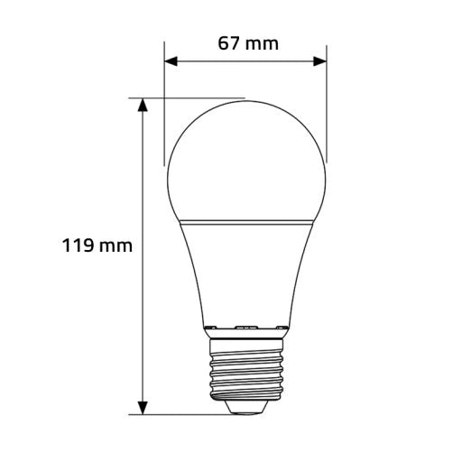 LED E27 A67 Birnenform Filament matt 11W = 96W 230V 1450lm 340° Warmweiss 2700K