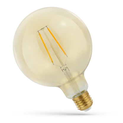 LED E27 G125 Globe 2W = 23W Retro Gold 230V 230lm 270° Warmweiss 2400K