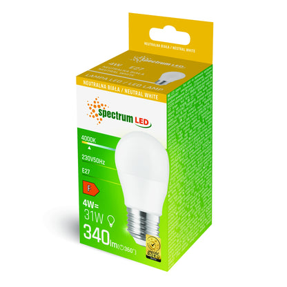 LED E27 G45 matt 4W 160° Tropfen 340lm 230V Neutralweiss 4000K