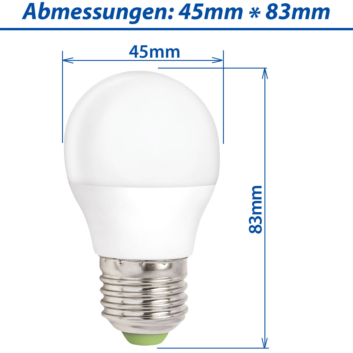 LED E27 G45 Tropfen 6W = 41W Kugel 500lm Lampe Birne Neutralweiss 4000K DIMMBAR